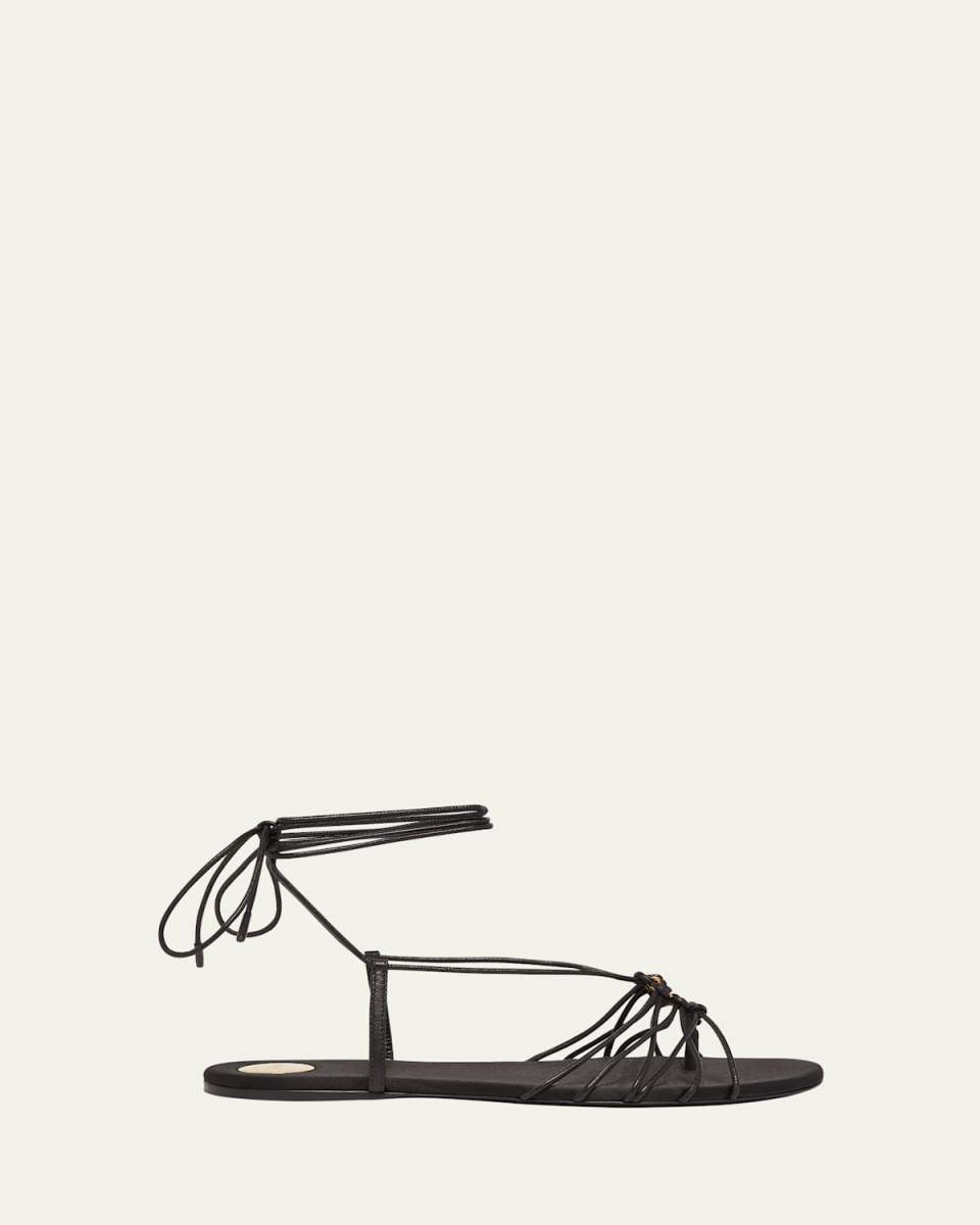 Babylone Strappy YSL Ankle-Tie Sandals